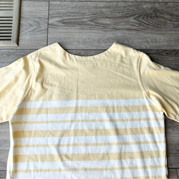 Vintage Tail Baby Yellow Striped Golf Embroidery Relaxed Fit Cotton Short Sleeve - Picture 12 of 12